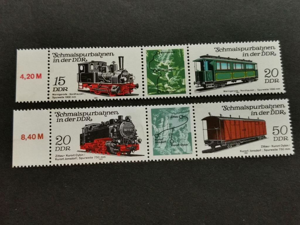 DDR 1983 - spoorwegen, treinen, smalspoor, locomotief **, Ophalen of Verzenden, DDR, Postfris