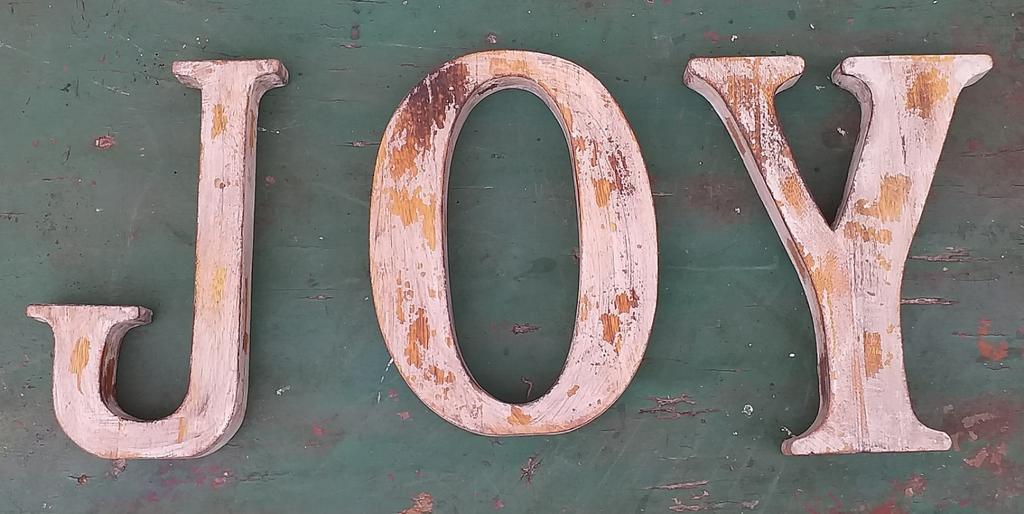 JOY - grote houten letters, Enlèvement ou Envoi, Comme neuf