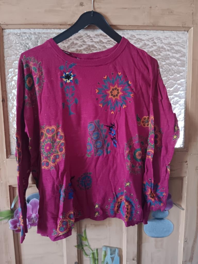 Pull rose Desigual, Enlèvement ou Envoi, Rose, Taille 36 (S), Comme neuf