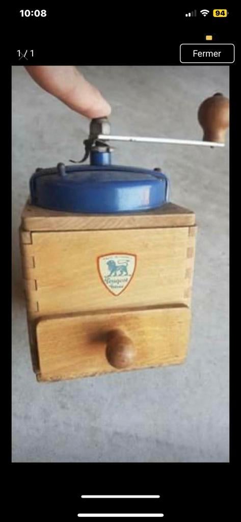 Koffiemolen van het merk Peugeot, Antiek en Kunst