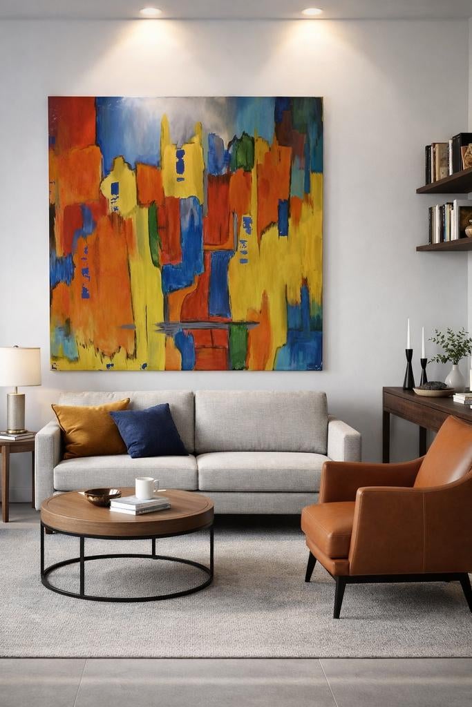 Schilderij 100op120, Antiek en Kunst, Ophalen