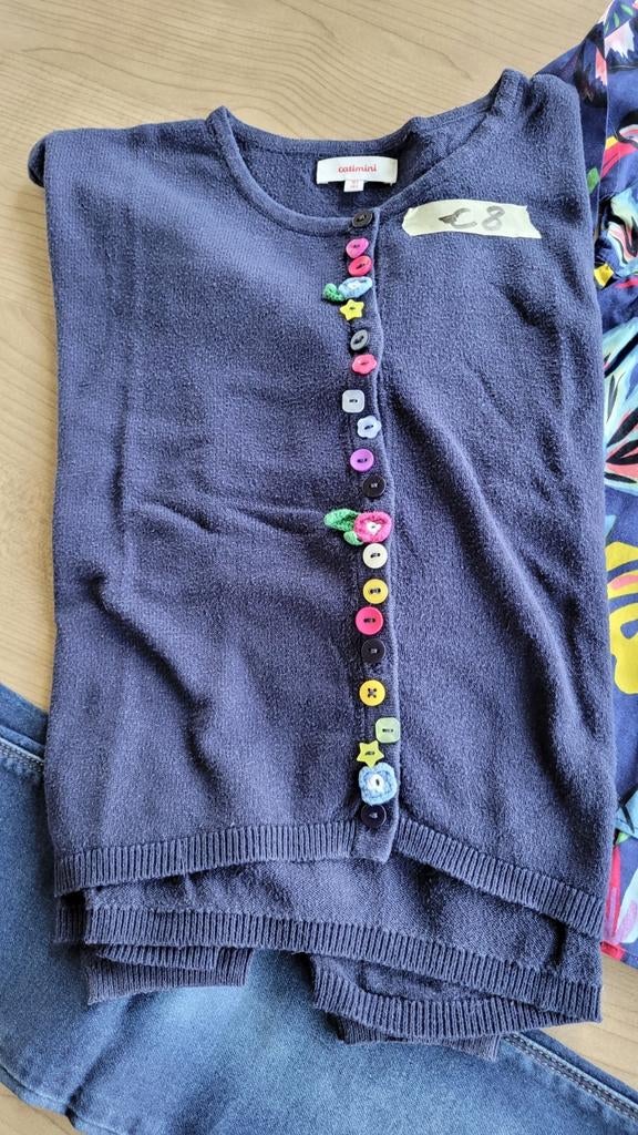 Gilet / cardigan blauw Catimini maat 140, Catimini, Gebruikt, Meisje, Trui of Vest