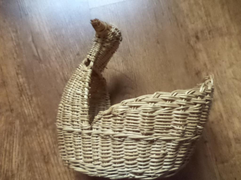 Panier / corbeille / boite en osier ancien, Gebruikt, Mand, Ophalen of Verzenden, Riet