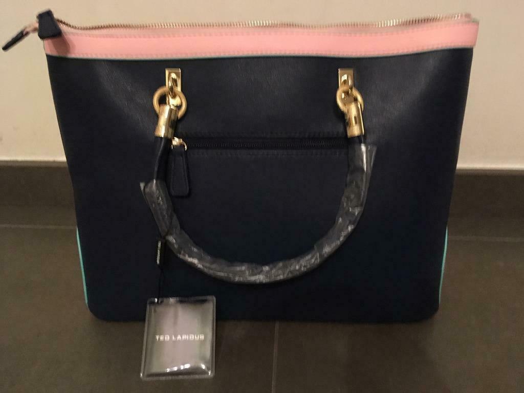 Ted Lapidus handtas marineblauw 38x28, Enlèvement ou Envoi, Neuf, Bleu, Sac à main