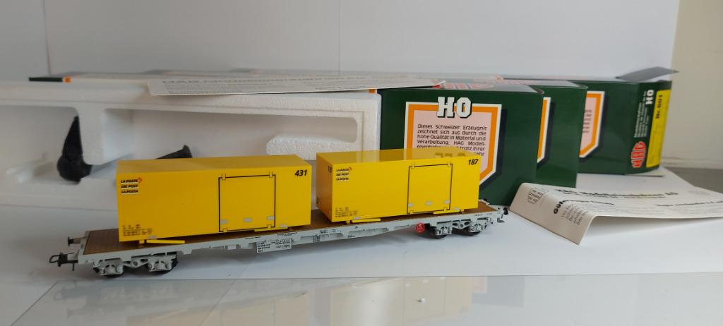 Camion postal à conteneurs Hag 601 SBB, Hobby & Loisirs créatifs, Trains miniatures | HO, Neuf, Autres marques, Analogique, Enlèvement ou Envoi