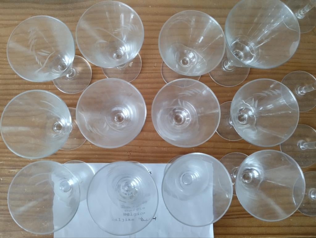 Retro set van 11 Aperitief oude glazen, Ophalen of Verzenden