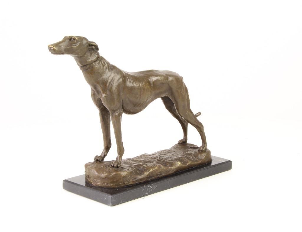 Statue en bronze d'un lévrier LIVRAISON GRATUITE, Envoi, Bronze