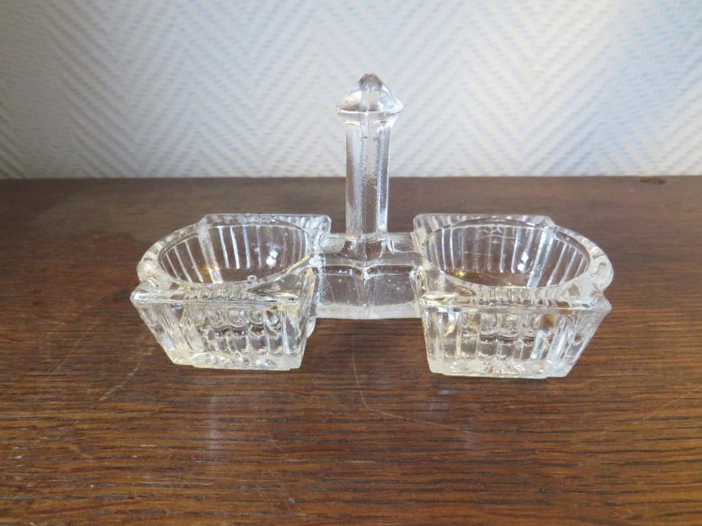 Zoutvaatje van dubbel glas, Ophalen of Verzenden