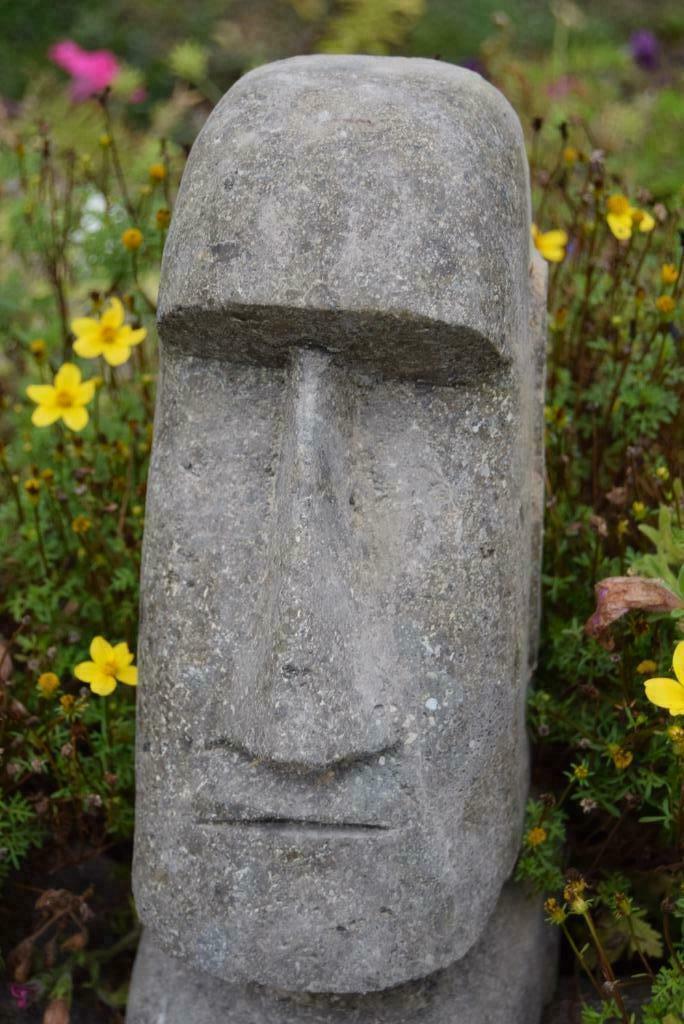 Sculpture ,statue moaï en pierre naturelle(île de pâques), Jardin & Terrasse, Statues de jardin, Enlèvement ou Envoi, Comme neuf