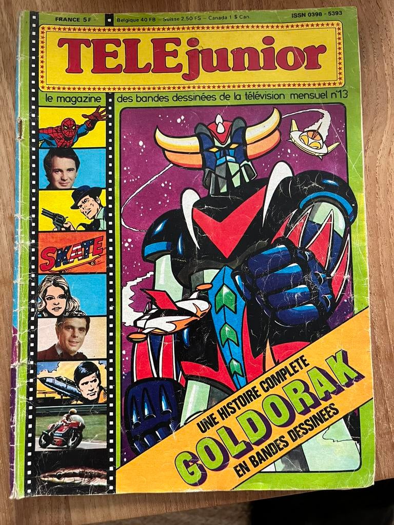 Magazine Télé junior numéro 13 Goldorak, Enlèvement ou Envoi, Utilisé