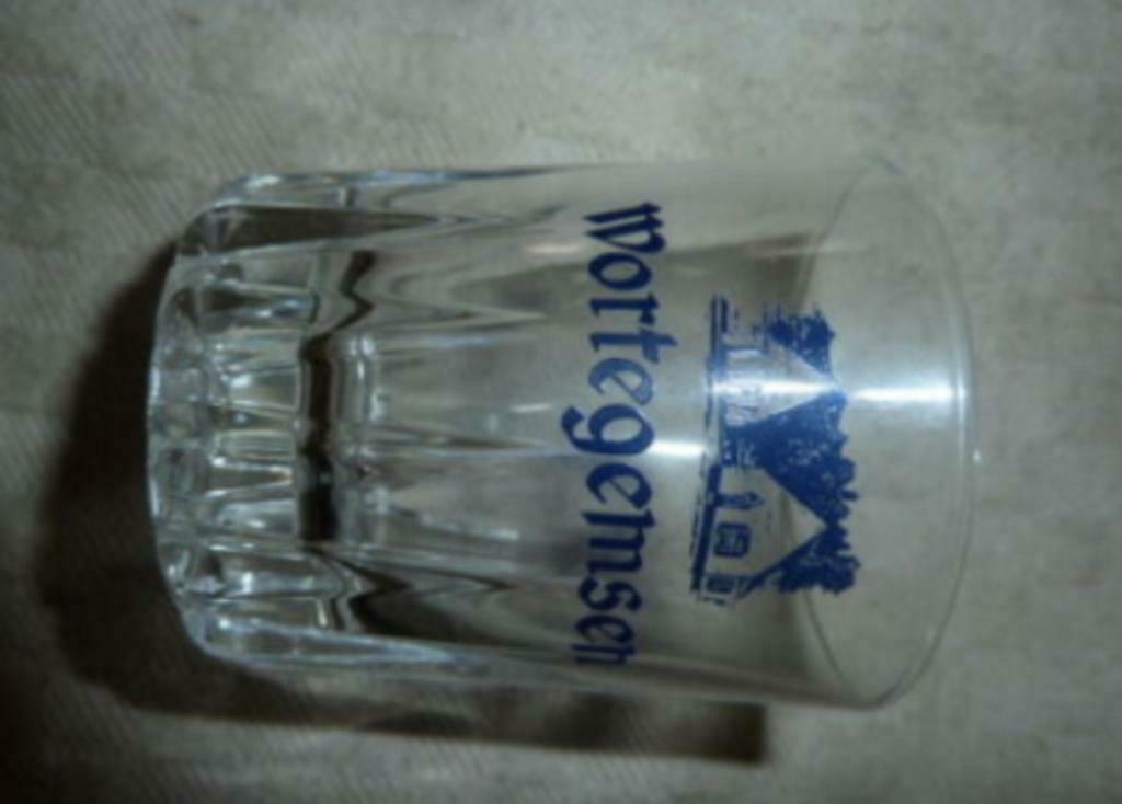 #H borrel glas WORTEGEMSEN ( Jenever ), Verzamelen, Glas en Drinkglazen, Nieuw, Borrel- of Shotglas, Ophalen of Verzenden