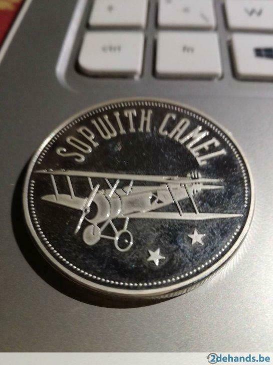 herdenking penning sopwith camel 'pionieren in de lucht', Verzenden, Luchtmacht, Lintje, Medaille of Wings