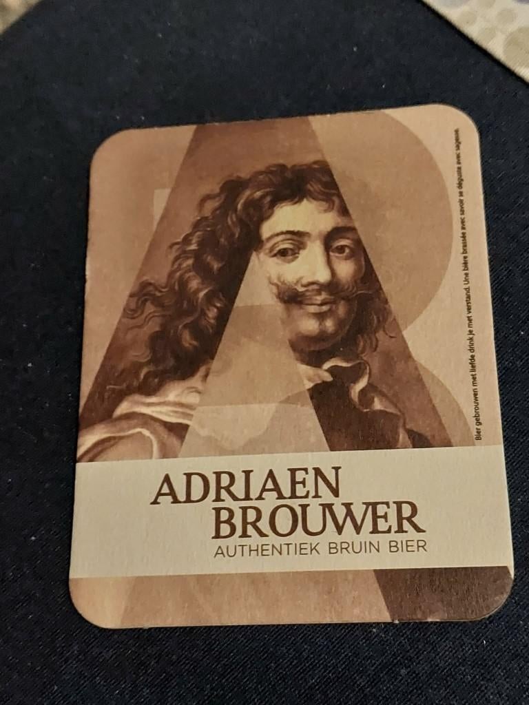 viltje / Adriaen Brouwer Bruin Bier / Brouwerij Roman, Verzamelen, Verzenden, Zo goed als nieuw, Viltje(s)