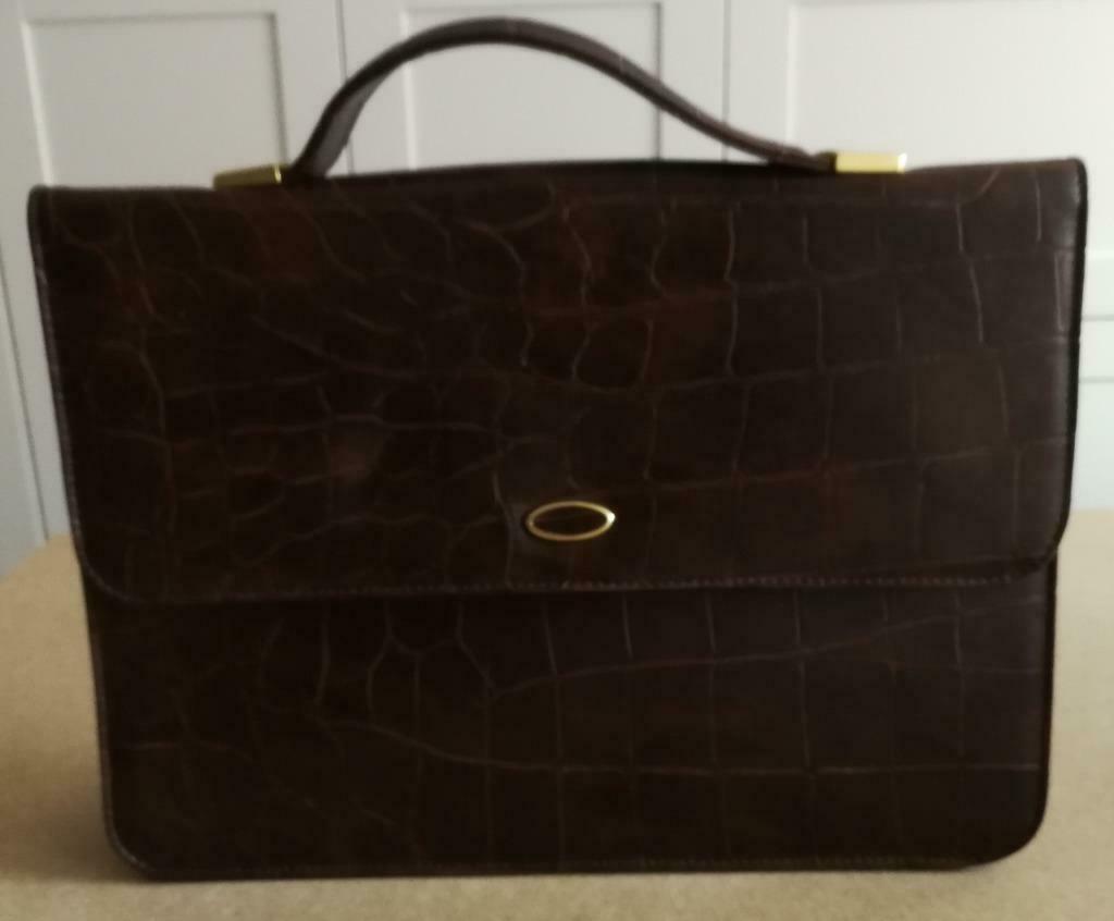 Minelli krokodil schooltas, Handtassen en Accessoires, Tassen | Damestassen, Ophalen, Nieuw, Bruin, Handtas