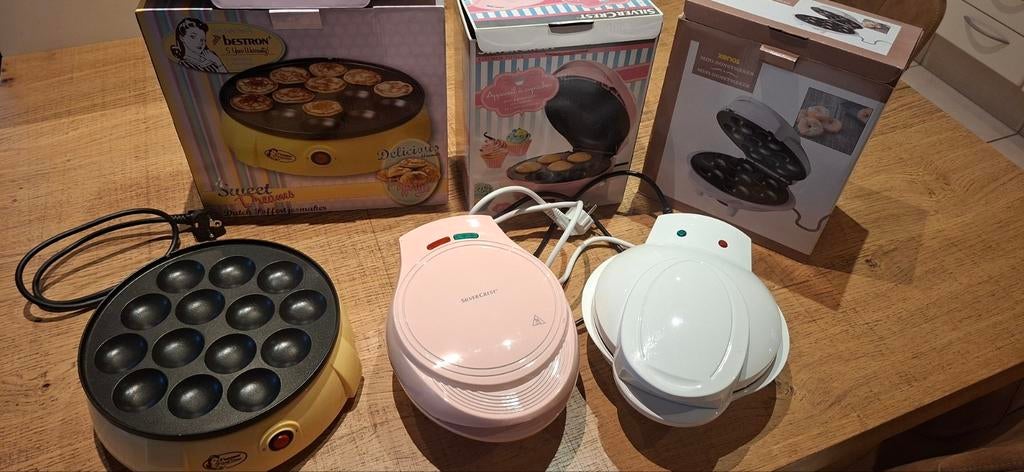 Set v Cupcake-, donut-en poffertjesmaker & suikerspinmachine, Elektronische apparatuur, Ophalen