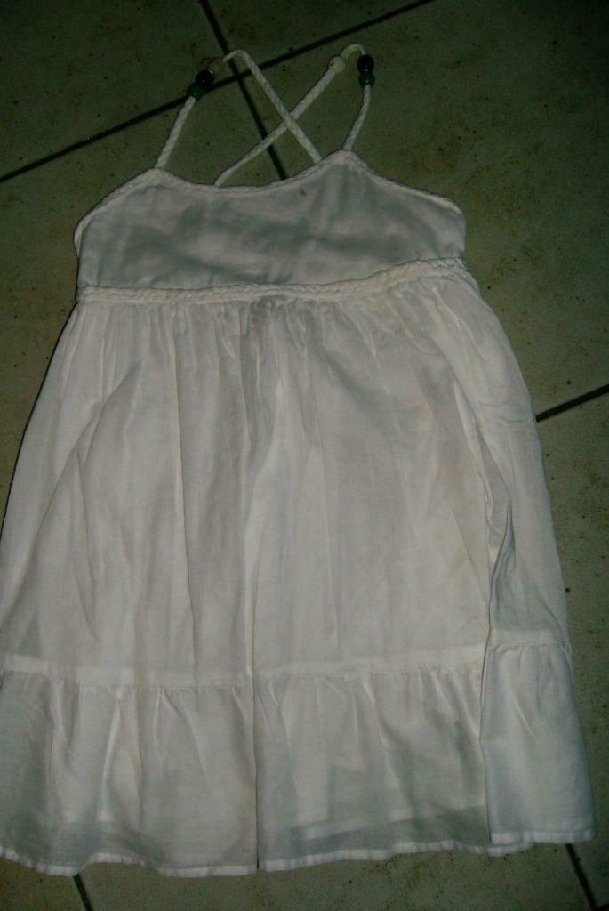 effen wit jurkje mt 104, Enlèvement ou Envoi, Utilisé, Fille, Robe ou Jupe