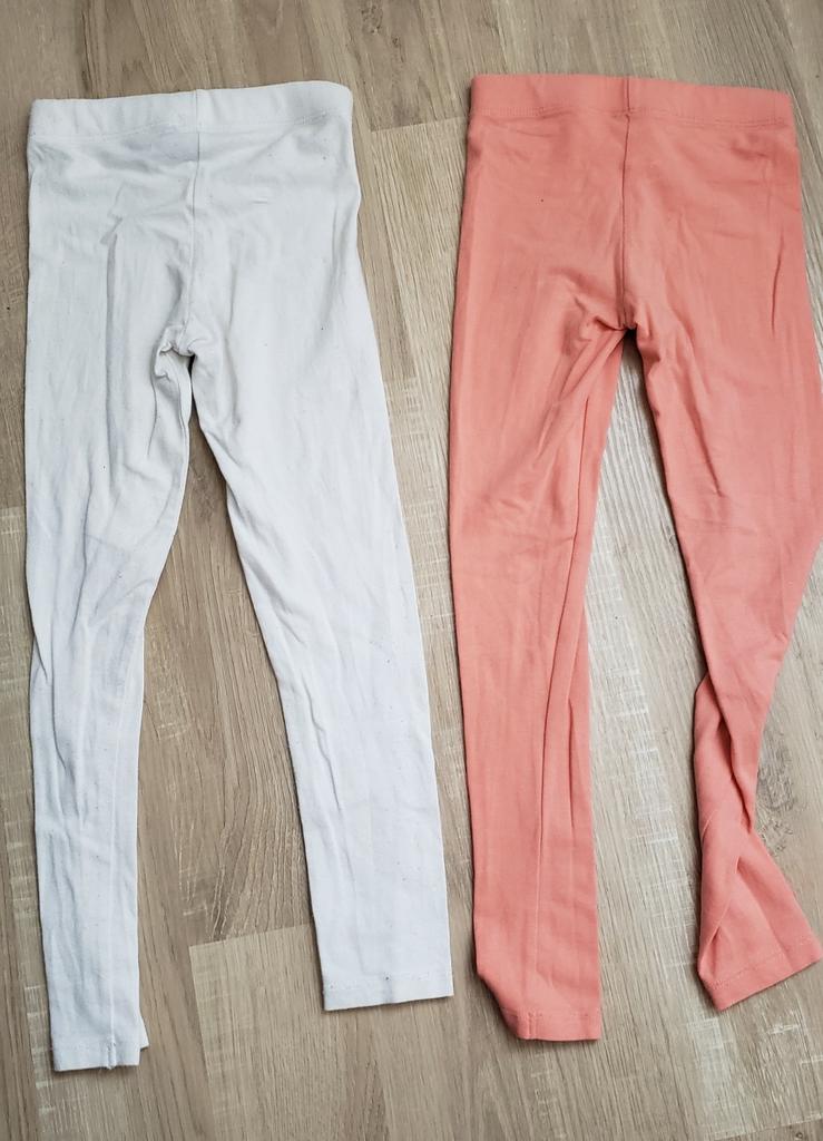 Lot 2 Legging fille, 5 ans, T110, Pantalon, Enlèvement ou Envoi, Utilisé, Fille