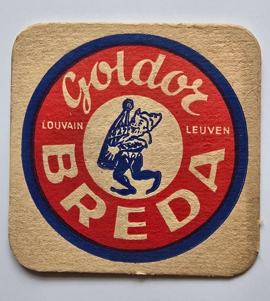 Goldor Breda Bierviltje Bierdeckel Onderzetter, Verzamelen, Ophalen of Verzenden, Gebruikt, Viltje(s)