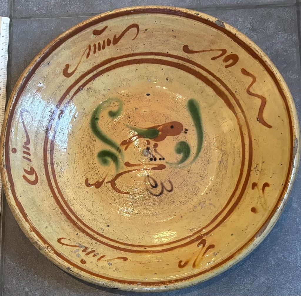 Antiek Frechen aardewerk bord – ca.1850, Ophalen