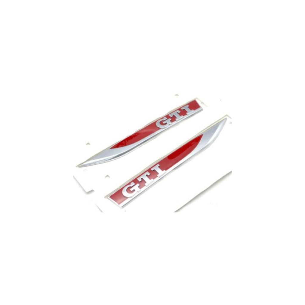 SET DE 2 LOGO GTI CHROME A COLLER ORIGINE VW, Enlèvement