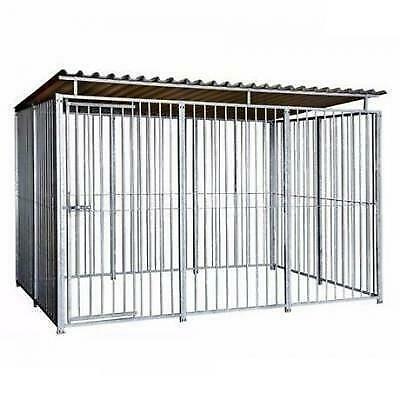 Chenil 3x2x1,84 m + toit XXL GALVANISE chenil barreaux, Animaux & Accessoires, Envoi, Neuf