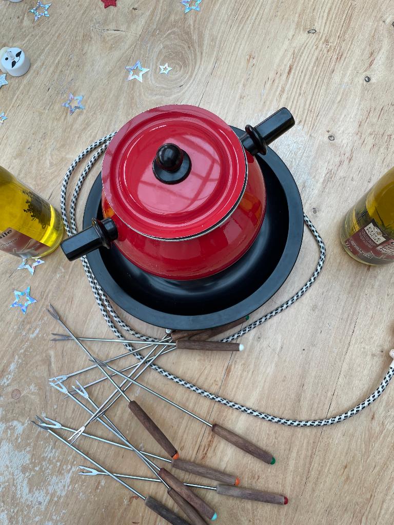 fondue potje voor vlees vis of chocolade en 2L olie, Ophalen of Verzenden, Elektrisch, Fondueset