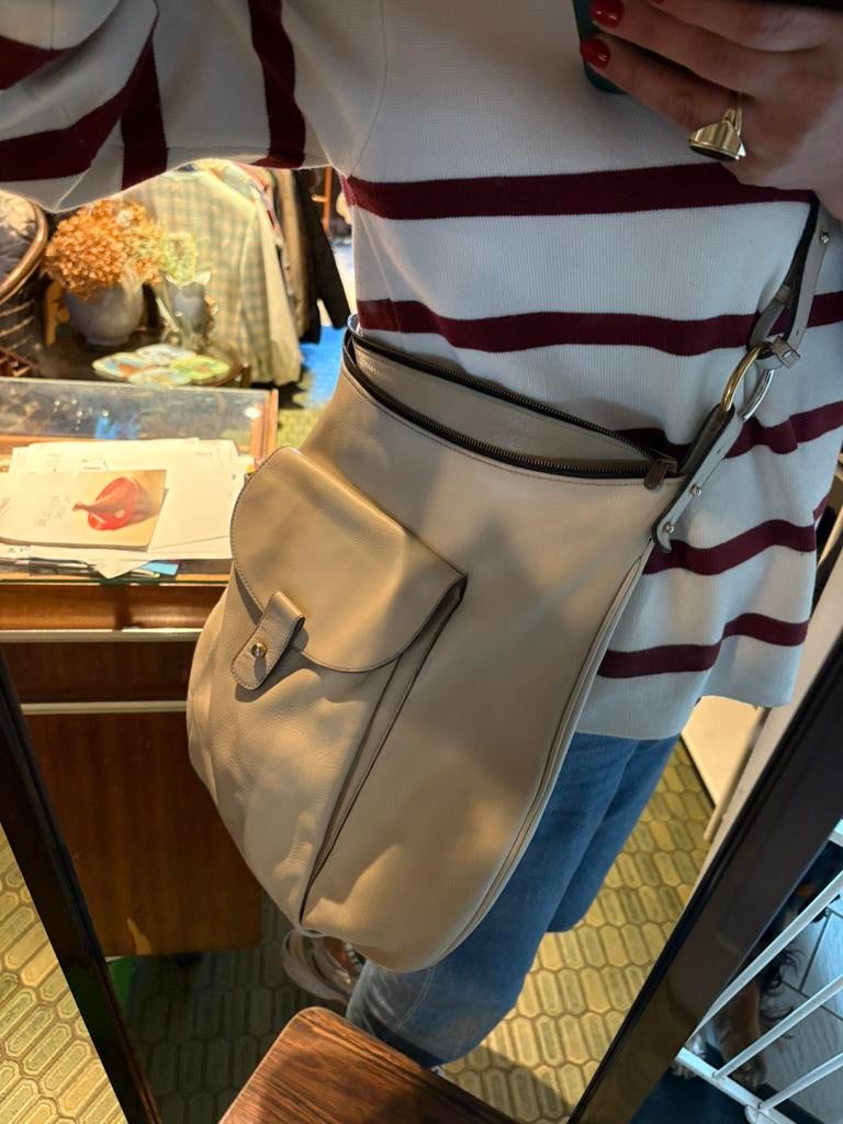 DELVAUX FLOU schouder-en cross over tas, Handtassen en Accessoires, Tassen | Schoudertassen, Zo goed als nieuw, Wit, Ophalen of Verzenden