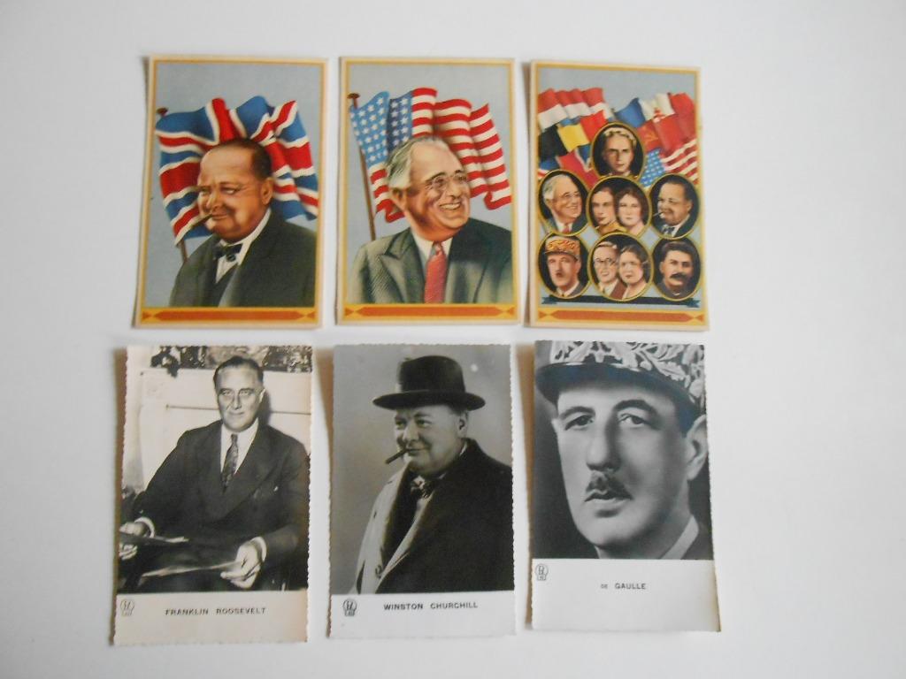 6 postkaartenvan presidenten en politiekers ., Enlèvement ou Envoi