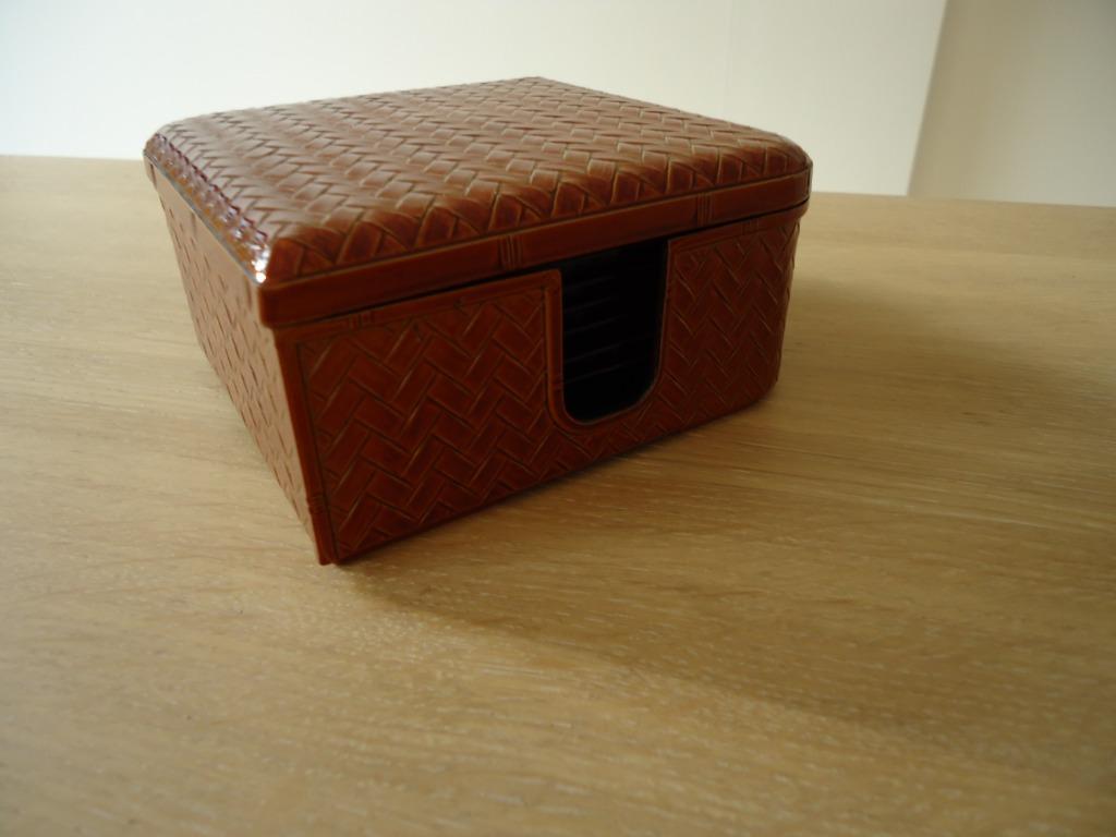 VTG 6 Japans gelakte schaaltjes MAKIE lacquered trays in box, Antiek en Kunst, Ophalen of Verzenden