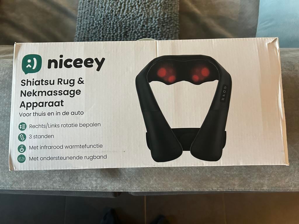 Rug en nek massage kussen 1x gebruikt, Ophalen of Verzenden, Zo goed als nieuw