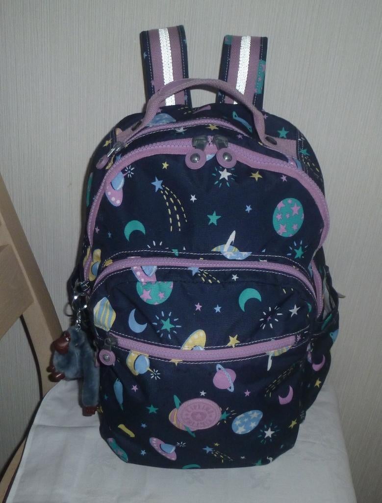 Kipling meerkleurige rugzak 6 tot 77 jaar + aap, Handtassen en Accessoires, Tassen | Rugtassen, Gebruikt, Kipling, 25 tot 40 cm