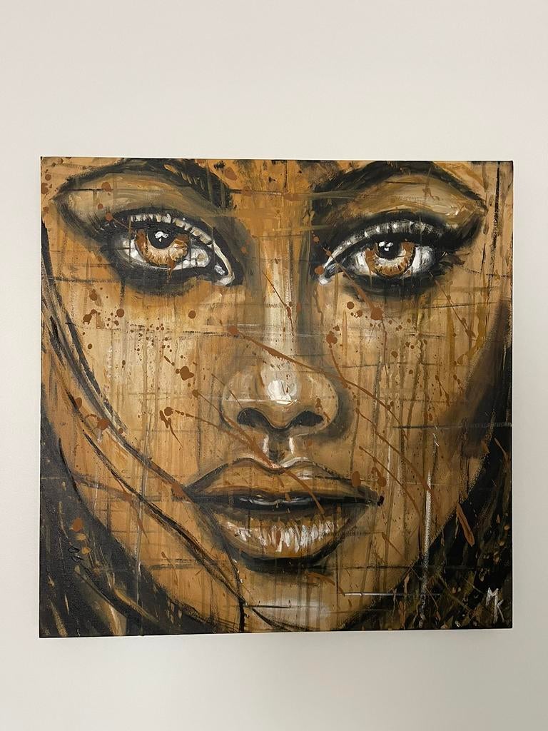 Expressief modern schilderij, Antiek en Kunst, Kunst | Schilderijen | Modern, Ophalen