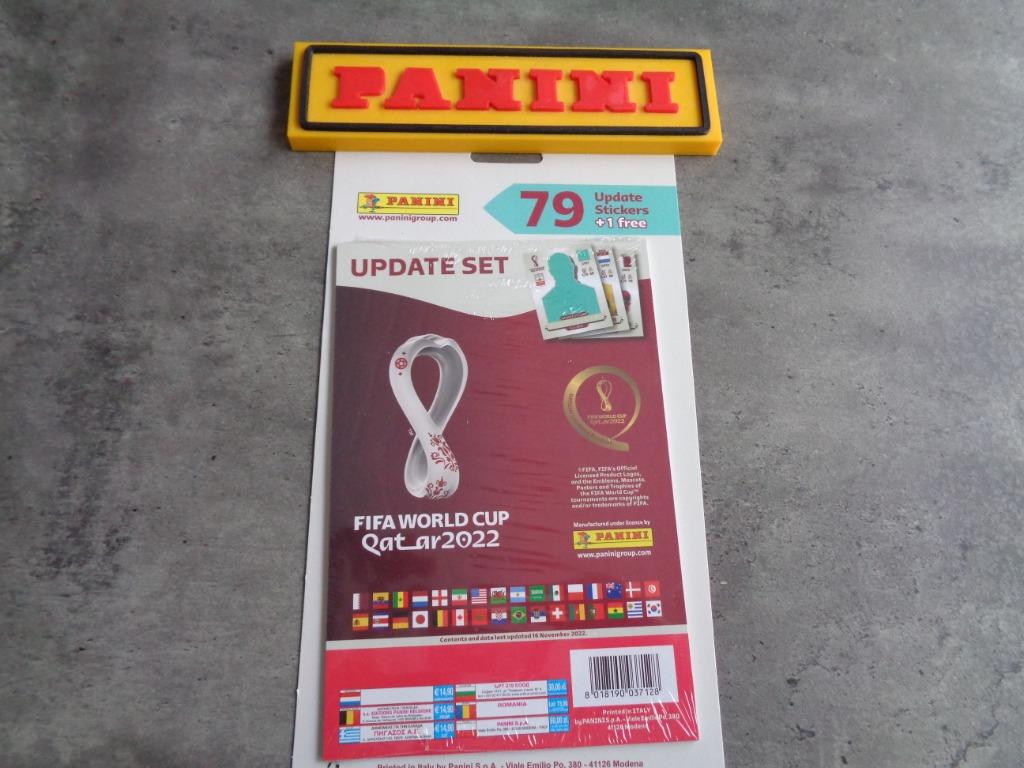 PANINI VOETBAL WORLD CUP QATAR 2020 UPDATE SET ! 80 st., Hobby en Vrije tijd, Stickers en Plaatjes, Ophalen of Verzenden
