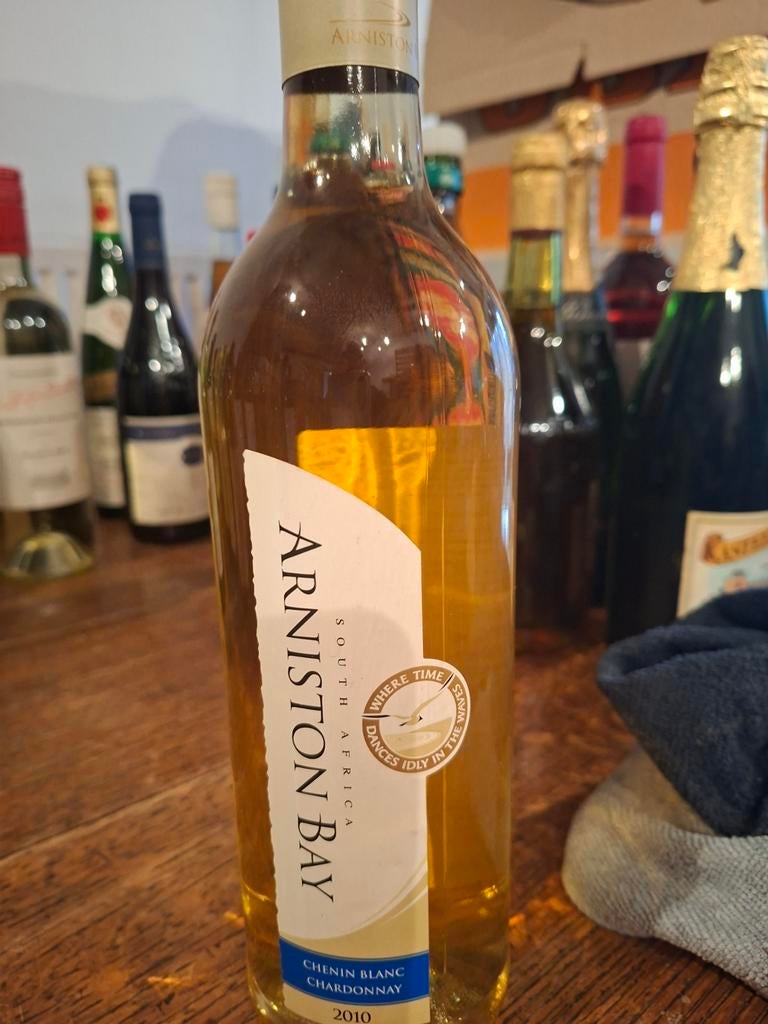 Fles Arniston bay wijn van 2010, Collections, Vins, Neuf, Pleine, Vin blanc, Enlèvement
