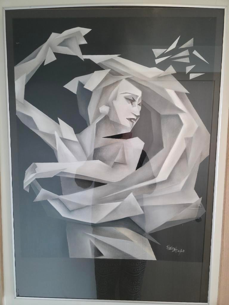 Pasteltekening Freddy Housen, Antiek en Kunst, Ophalen