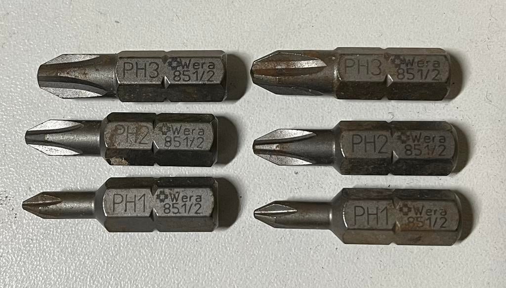 WERA bits PH1 PH2 en PH3 ==> 5/16” ! ! !, Doe-het-zelf en Bouw, Gereedschap | Handgereedschap, Ophalen of Verzenden, Zo goed als nieuw