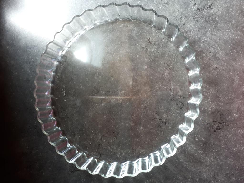 glazen vlaai schaal, Ophalen of Verzenden, Effen, Glas, Schaal of Schalen