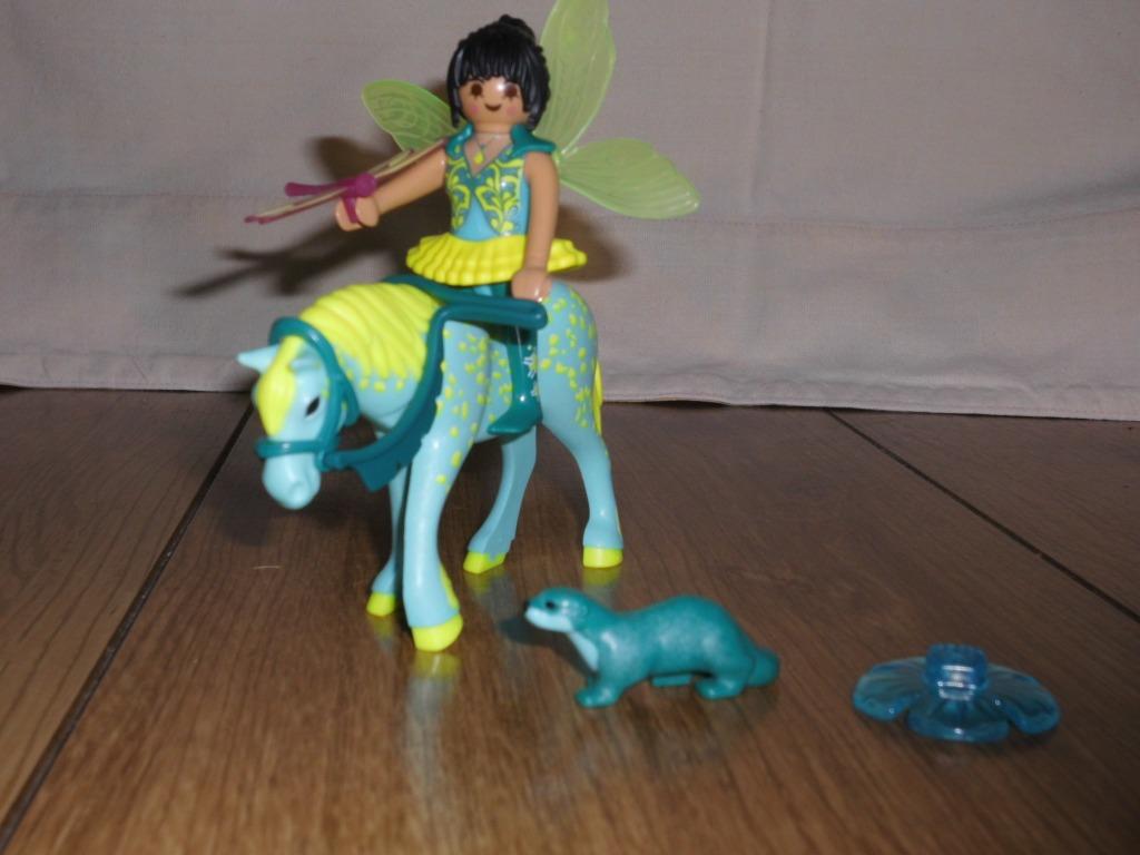 playmobil elf met paard en otter met doos, Kinderen en Baby's, Ophalen of Verzenden, Gebruikt