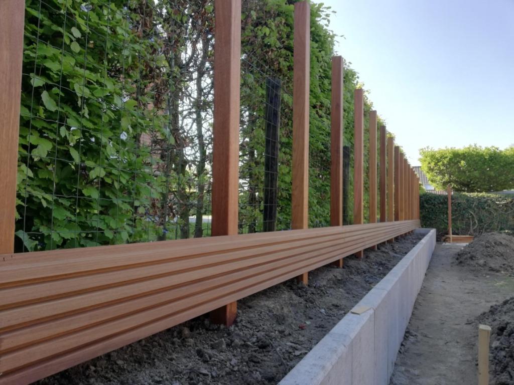 Poteaux en bois dur raboté / Poteaux en azobé, Neuf, Poteaux, Enlèvement ou Envoi, Bois dur