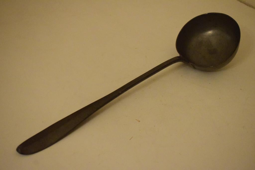 Oude tinnen pollepel, Antiek en Kunst, Ophalen of Verzenden