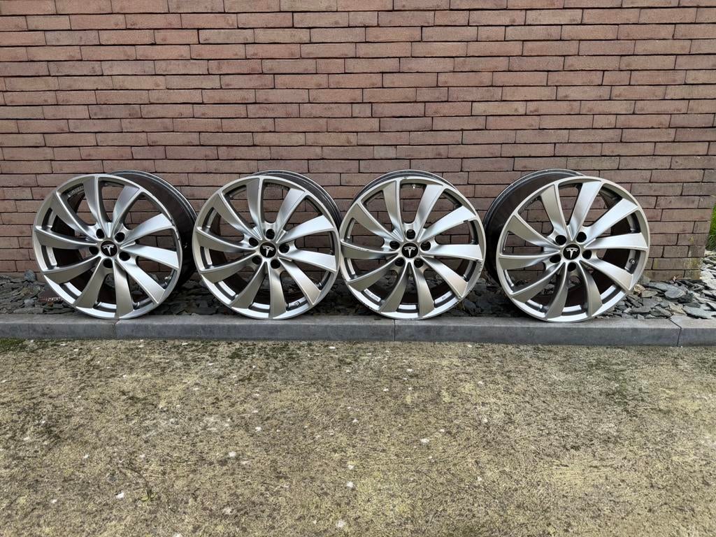 Tesla Model S „Turbine” 19" velgen, Auto-onderdelen, Ophalen, Gebruikt, 19 inch, Velg(en)