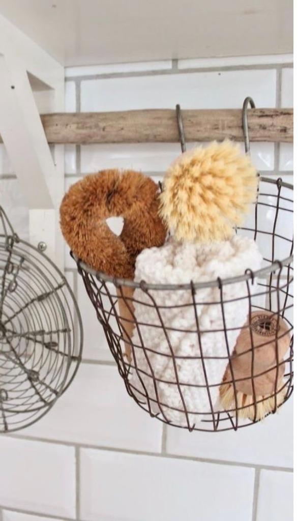 Hang Mand - Draad zinc - Landelijk, Huis en Inrichting, Woonaccessoires | Schalen en Manden, Nieuw, Mand, Rond, Overige materialen