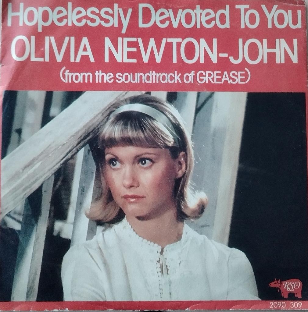 Olivia Newton - John - Hopelessly devoted to you, CD & DVD, Vinyles Singles, Comme neuf, Single, Pop, 7 pouces, Enlèvement ou Envoi
