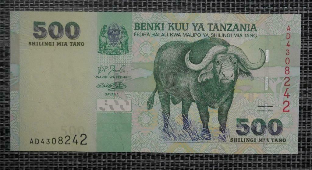 Bankbiljet 500 Shilingi Tanzania 2003 UNC, Ophalen of Verzenden, Overige landen, Setje