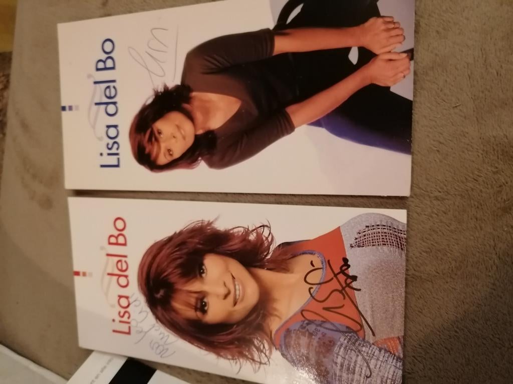 Fotokaarten met handtekening Lisa del bo, Verzenden