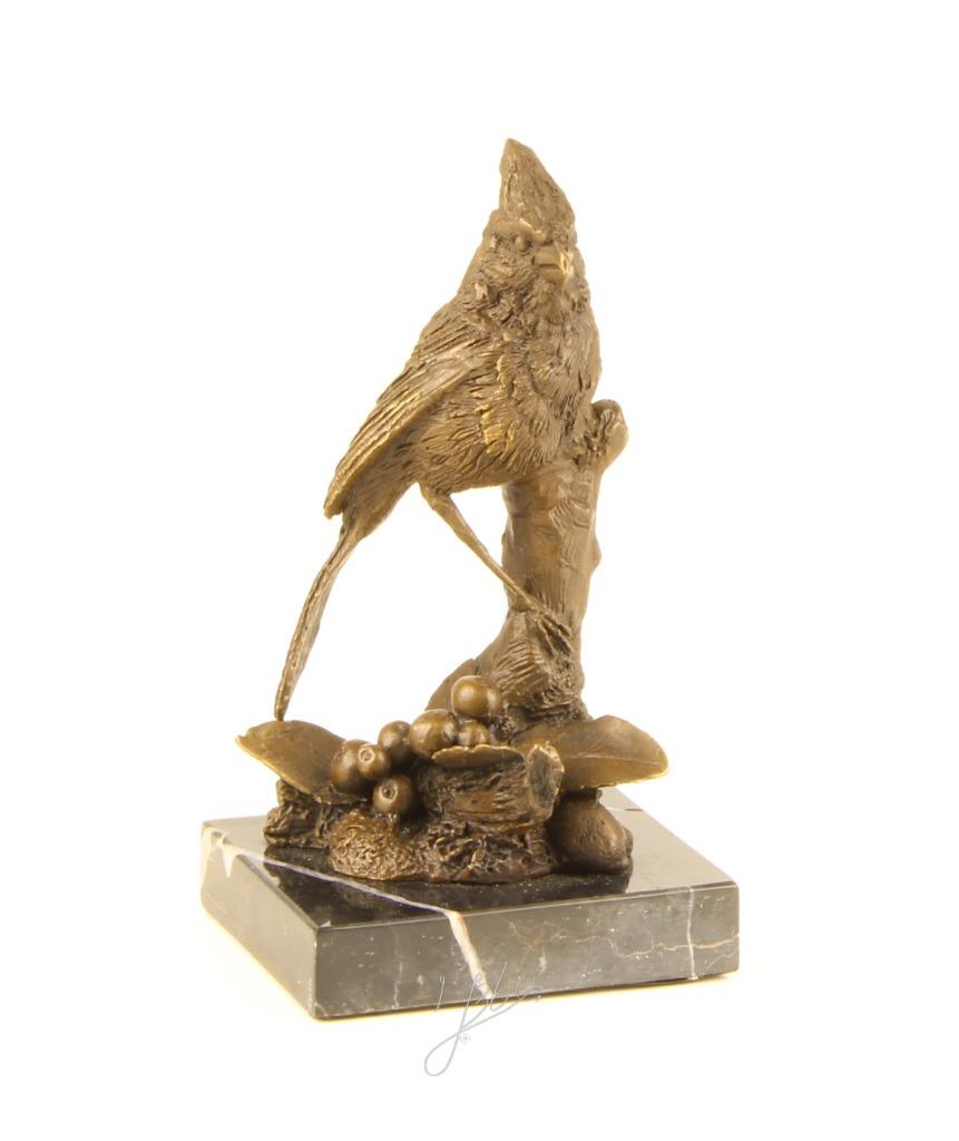 Bronzen Beeld van een noordelijke kardinaalvogel | Nieuw