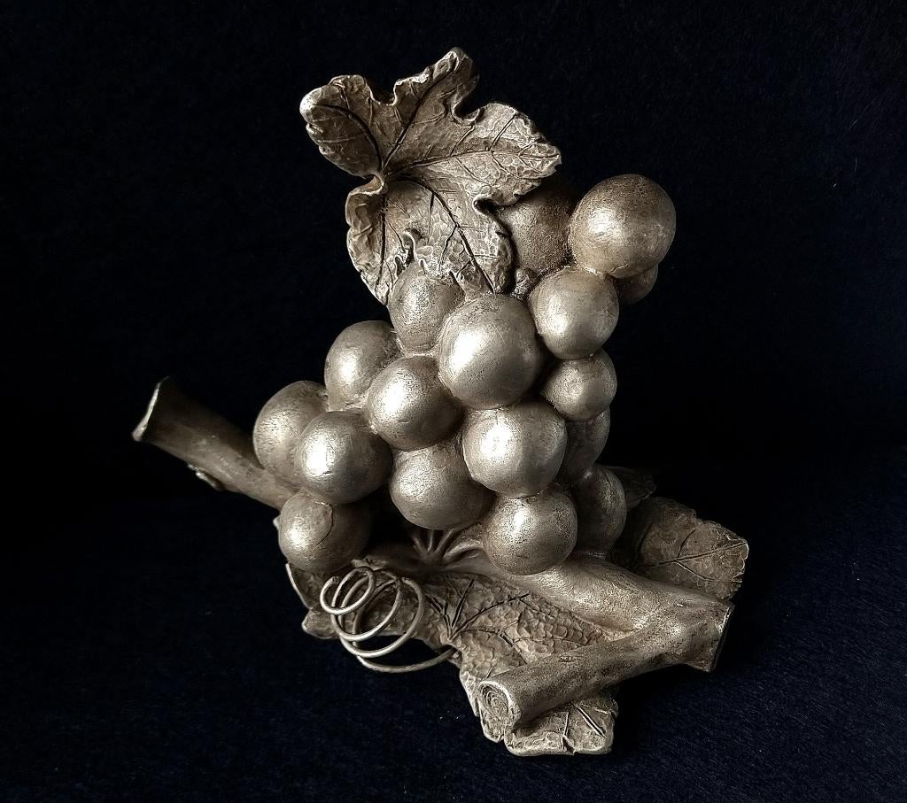 Sculpture décorative vintage en métal « Raisins », Envoi