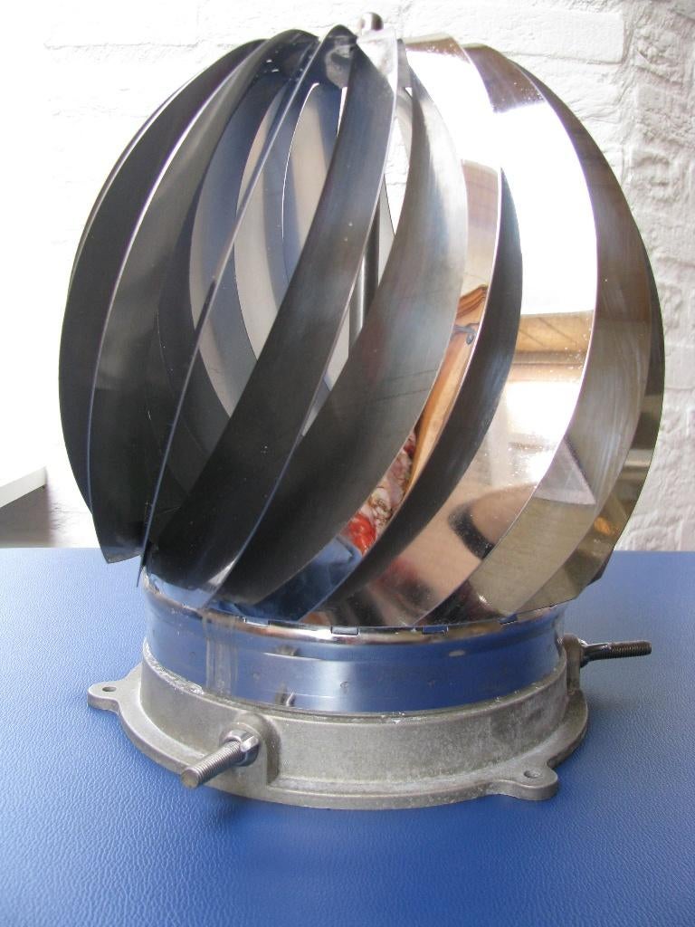 INOX Rotorvent schoorsteen trekkap past 80 t/m 180 mm ZGAN, Ophalen of Verzenden, Zo goed als nieuw, Ventilator en Afzuiger