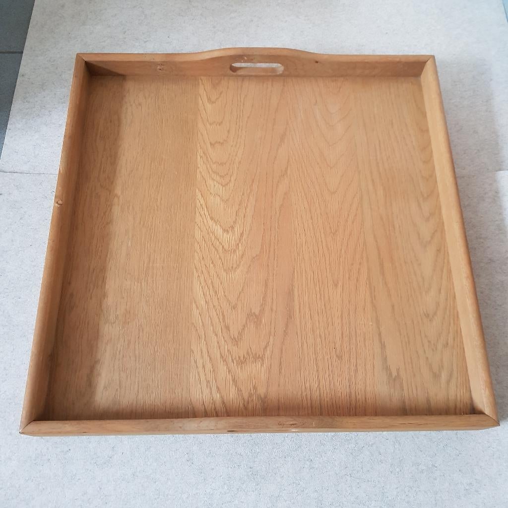 Houten dienblad 60 cm x 60 cm, Antiek en Kunst, Ophalen of Verzenden