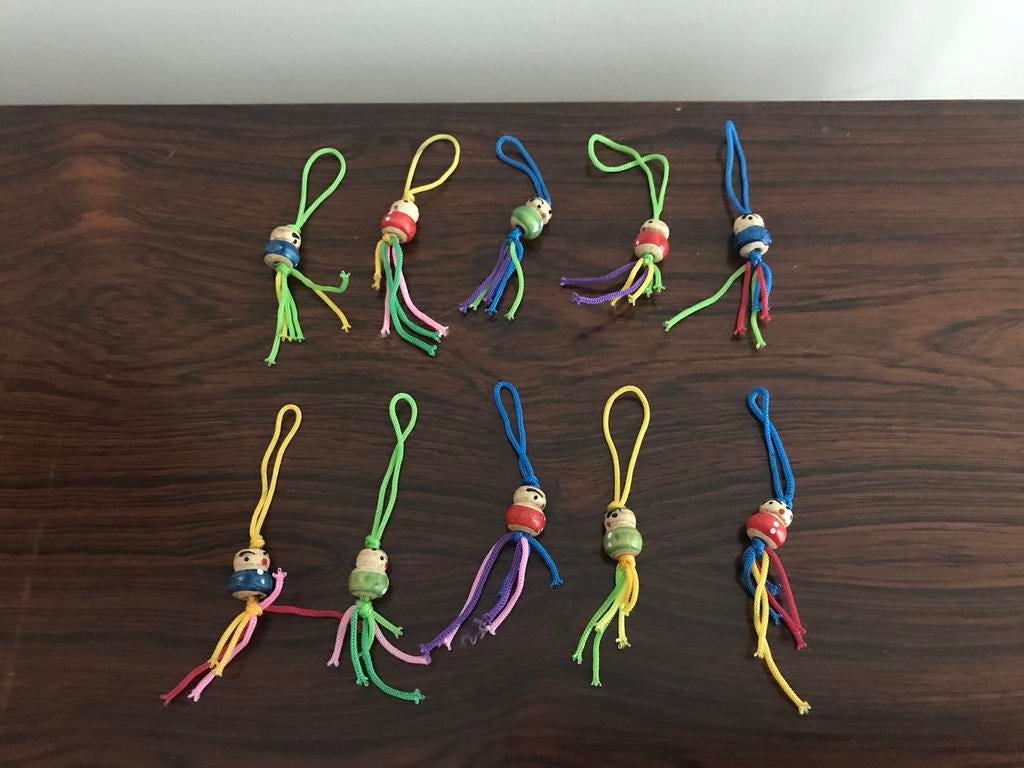 Set van 10 houten gelukspoppetjes geluk poppetjes, Ophalen of Verzenden, Nieuw